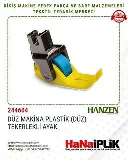 Düz Makina Plastik (Düz) Tekerlekli Ayak / 244604 (MD-05)