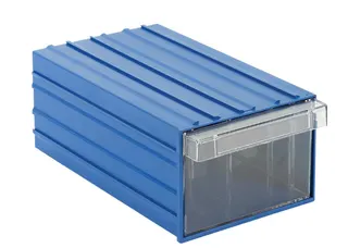 Plastik Şeffaf Çekmeceli Kutu Mavi Set140 (E/B/Y) : 136 x 230 x 96 mm