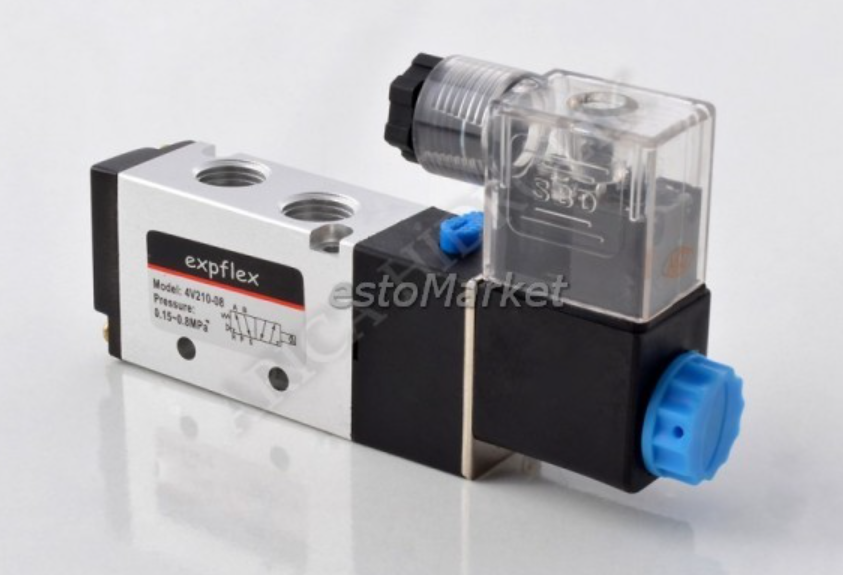 Pnömatik Yön Kontrol Valfi 1/4 Tek Bobin DC24V / 4V210-08