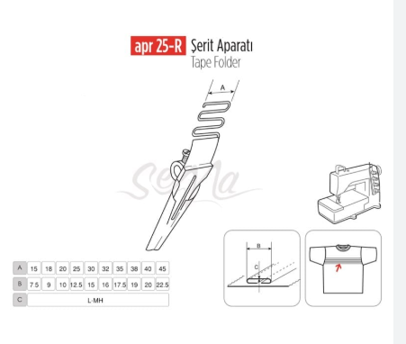 Reçme Ve Düz Makina Şerit Apara 25X12