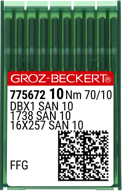 Düz Makine İnce Dip (SAN10 Bilye Uçlu) Dikiş İğnesi / DBX1 (SAN10) 70/10 (FFG/SES) (775672)