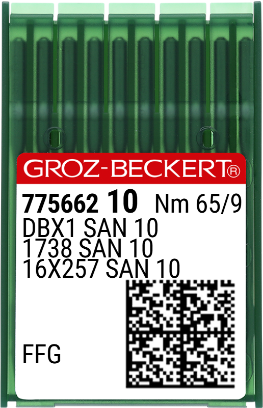 Düz Makine İnce Dip (SAN10 Bilye Uçlu) Dikiş İğnesi / DBX1 (SAN10) 65/9 (FFG/SES) (775662)