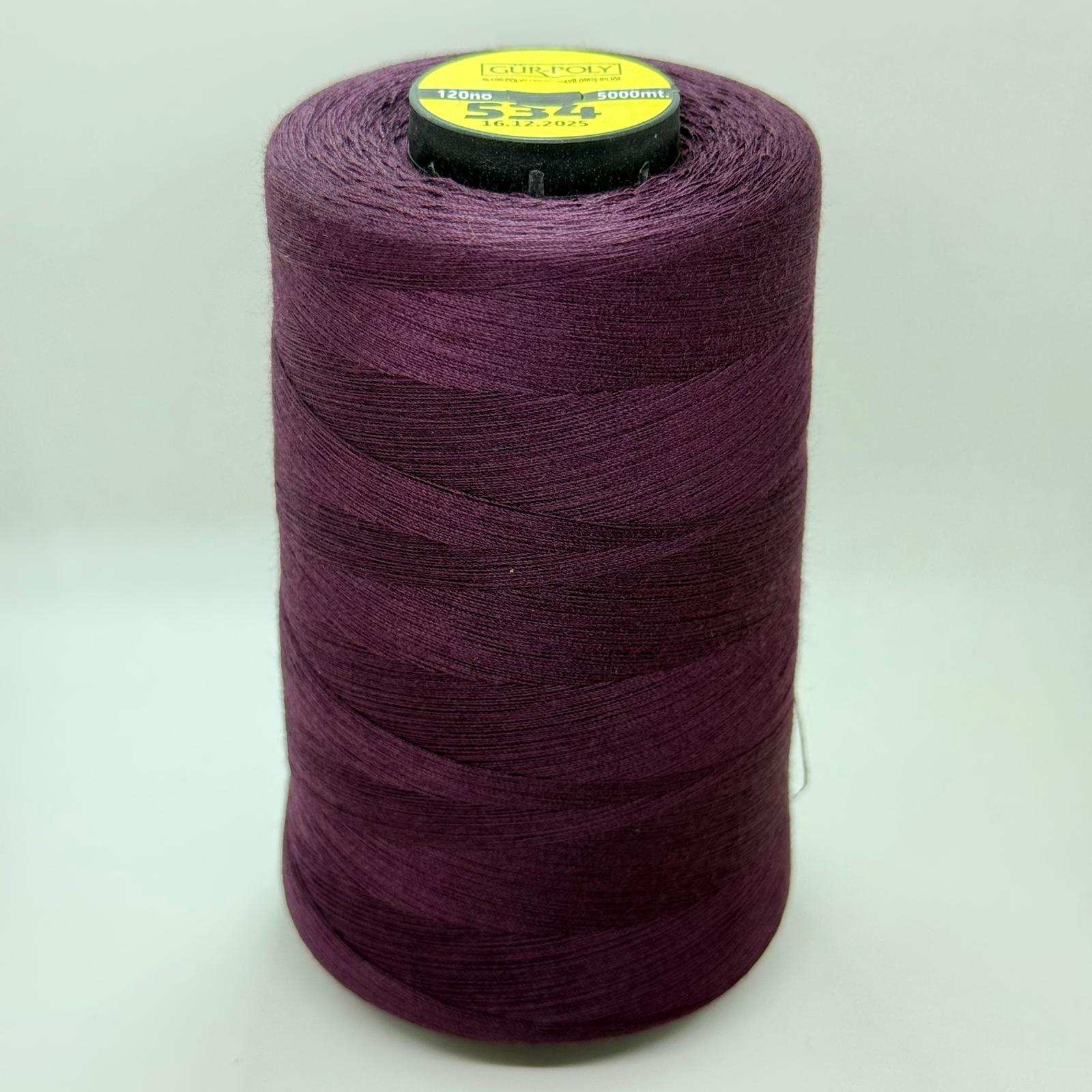 Gür-Poly (G0534) Renkli 120NO Dikiş İpliği 5000MT.
