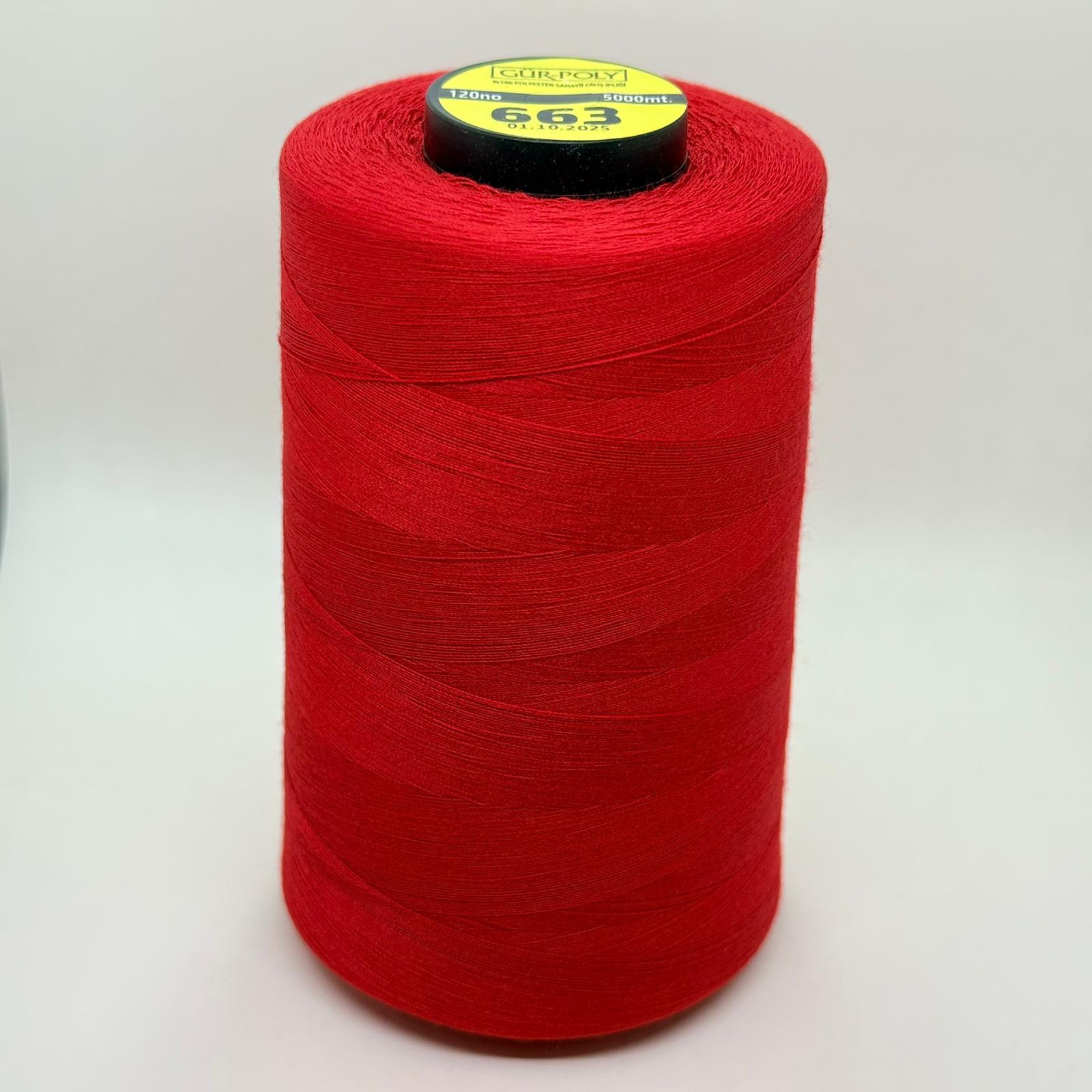 Gür-Poly (G0663) Renkli 120NO Dikiş İpliği 5000MT.