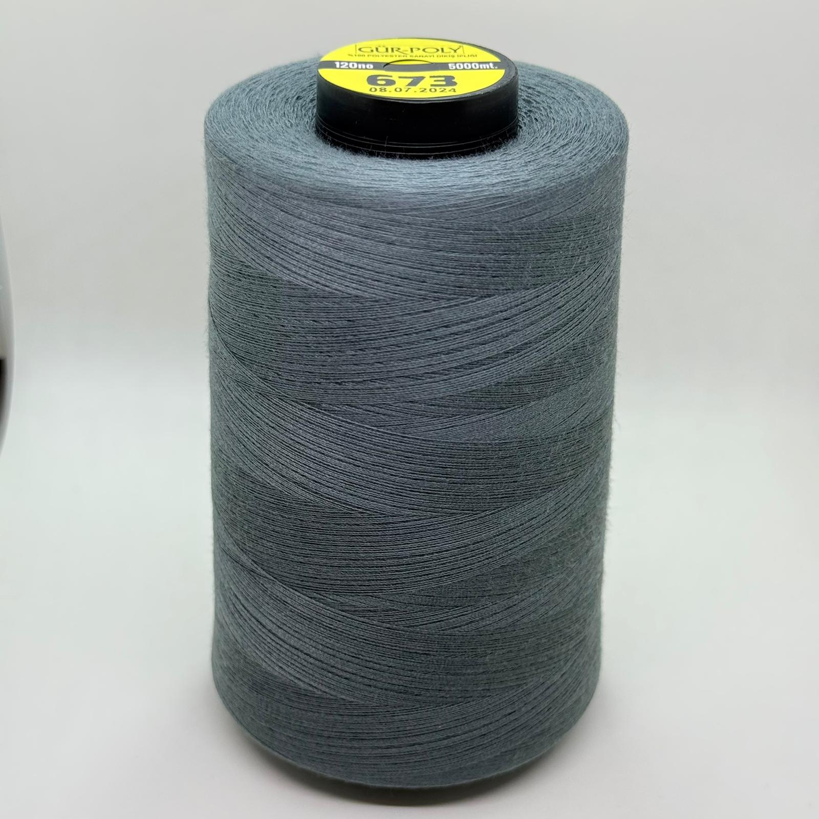Gür-Poly (G0673) Renkli 120NO Dikiş İpliği 5000MT.