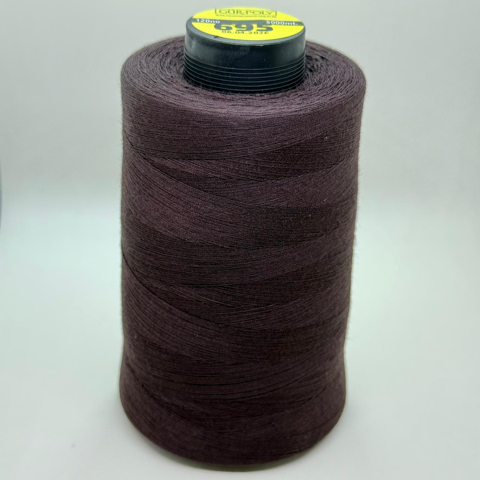 Gür-Poly (G0695) Renkli 120NO Dikiş İpliği 5000MT.