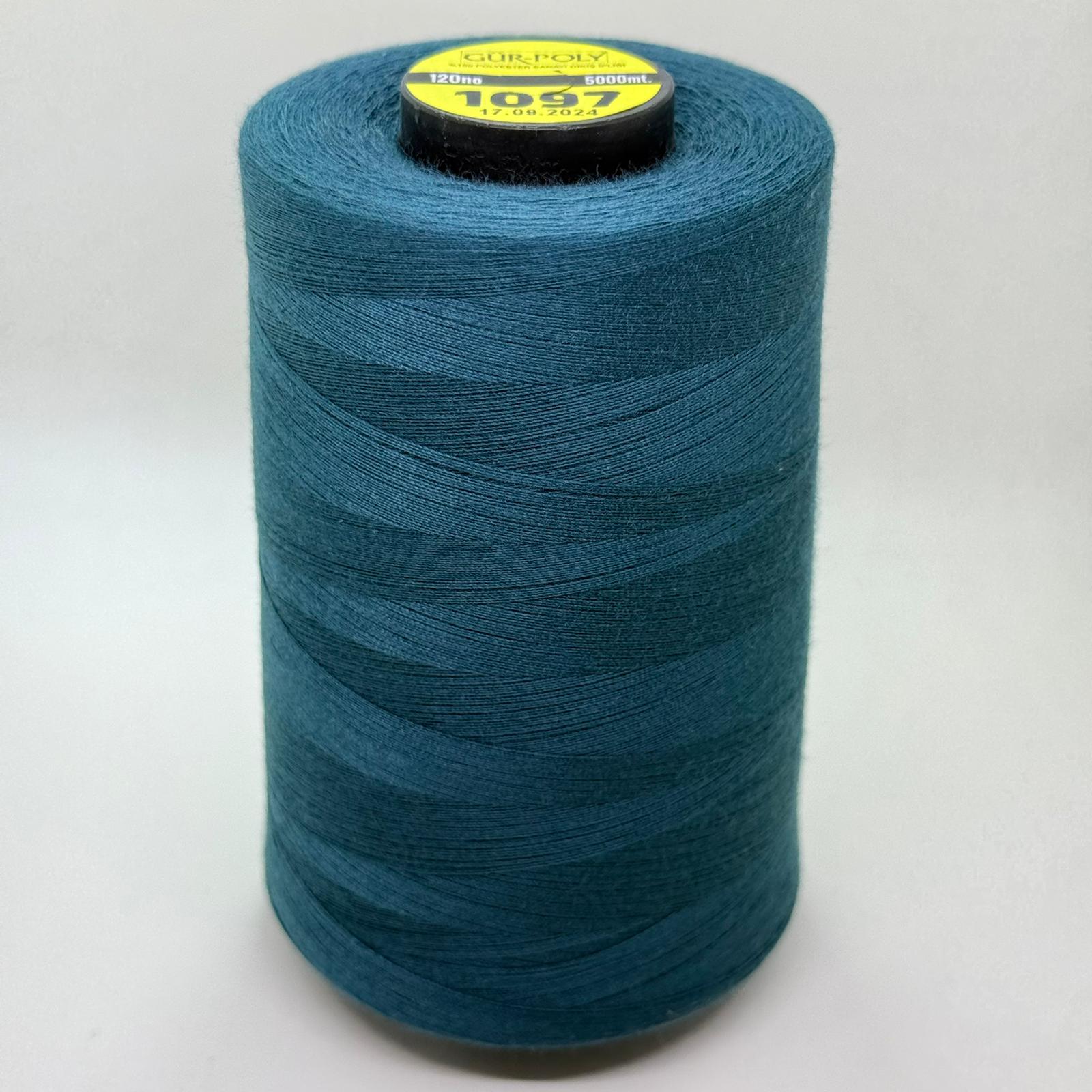 Gür-Poly (G1097) Renkli 120NO Dikiş İpliği 5000MT.