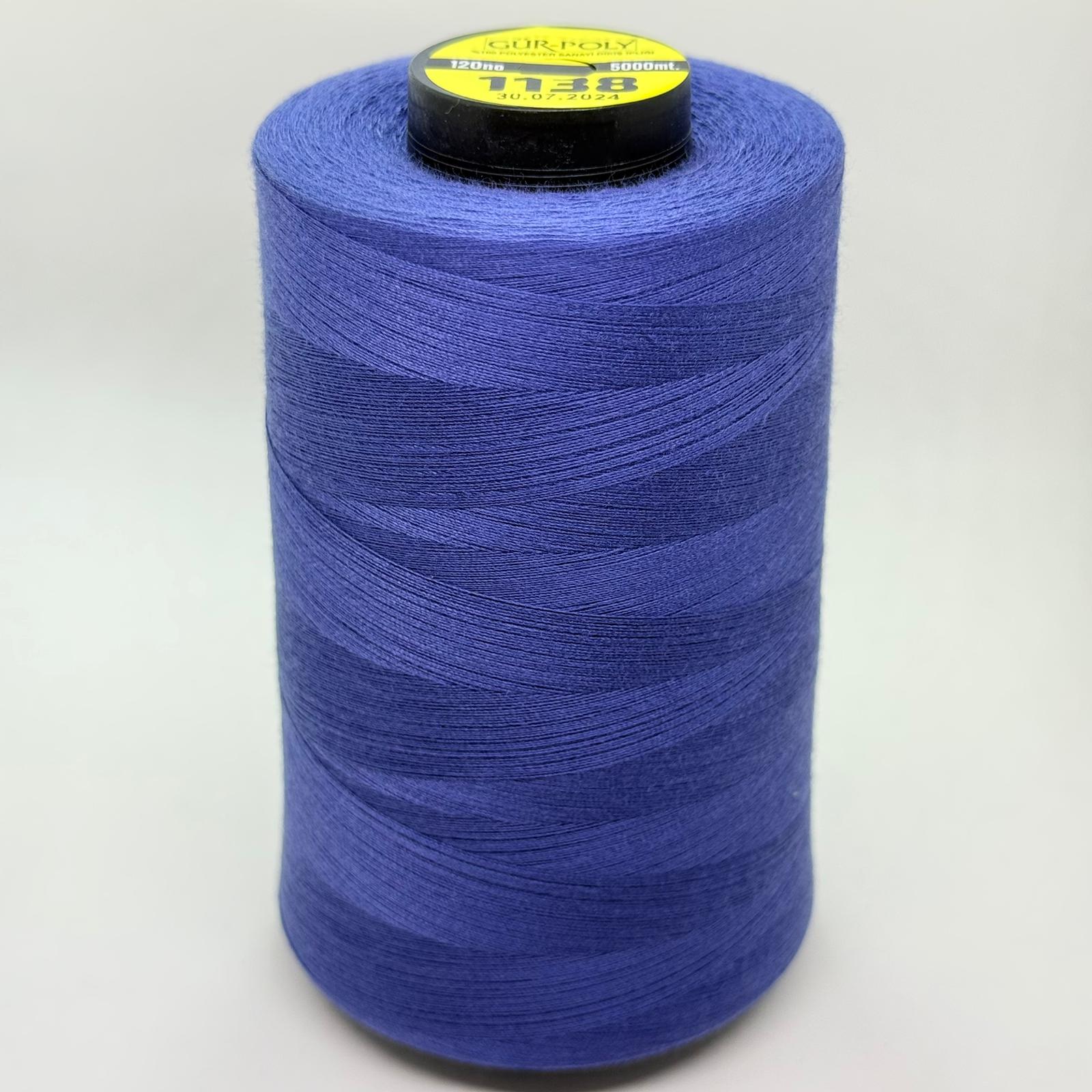Gür-Poly (G1138) Renkli 120NO Dikiş İpliği 5000MT.