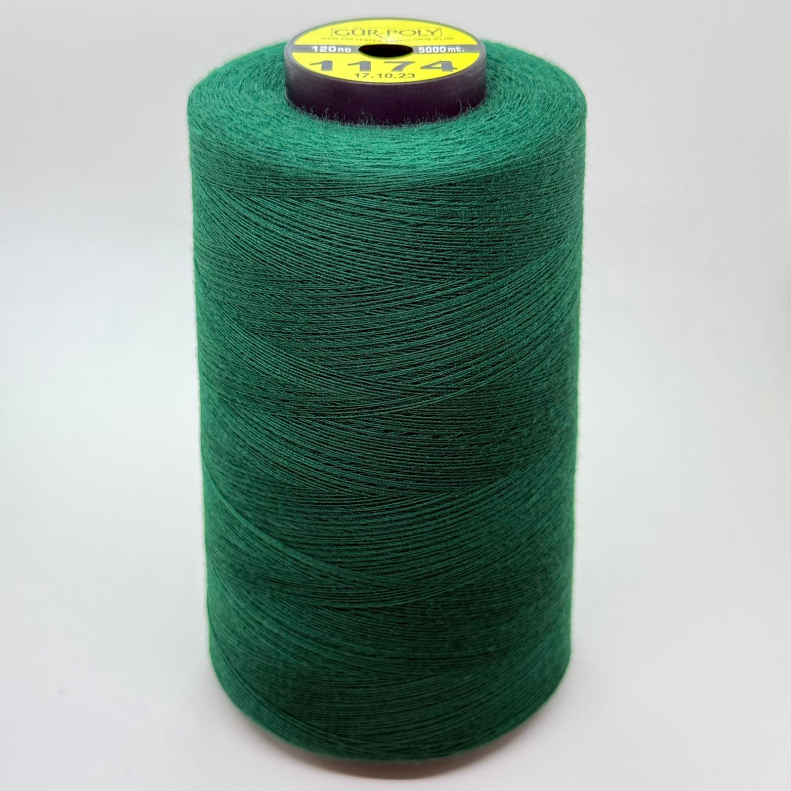 Gür-Poly (G1174) Renkli 120NO Dikiş İpliği 5000MT.
