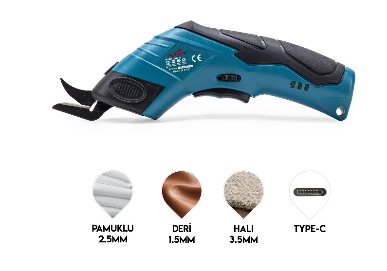 Şarjlı Model Kumaş Kesim Makası