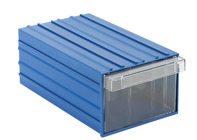 Plastik Şeffaf Çekmeceli Kutu Mavi Set140 (E/B/Y) : 136 x 230 x 96 mm