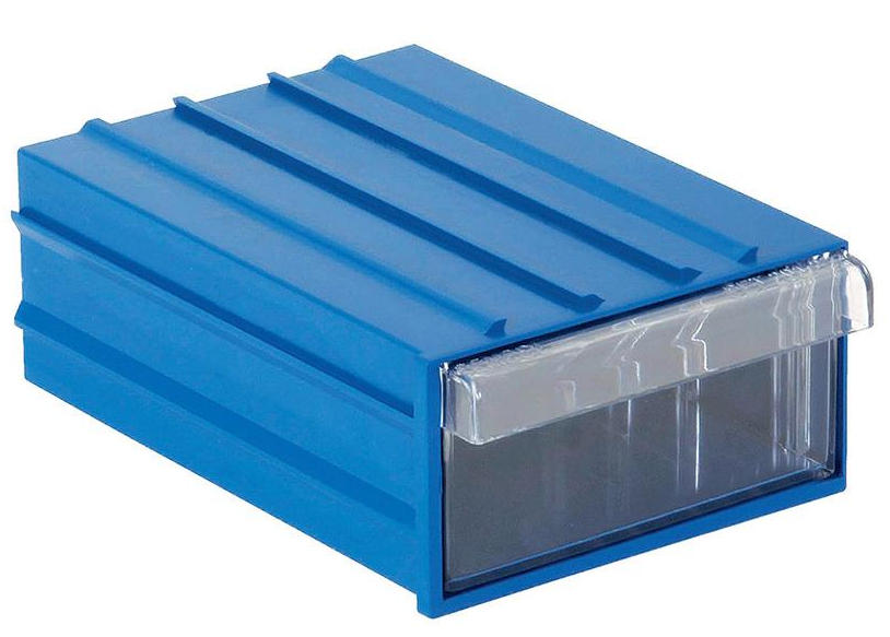 Plastik Şeffaf Çekmeceli Kutu Mavi Set202 (E/B/Y) : 100 x 138 x 52mm